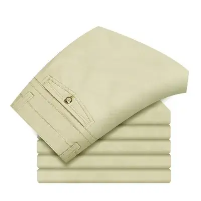 Summer Thin Cotton Middle-aged Men Pants Loose Straight Plus Size - Image 4