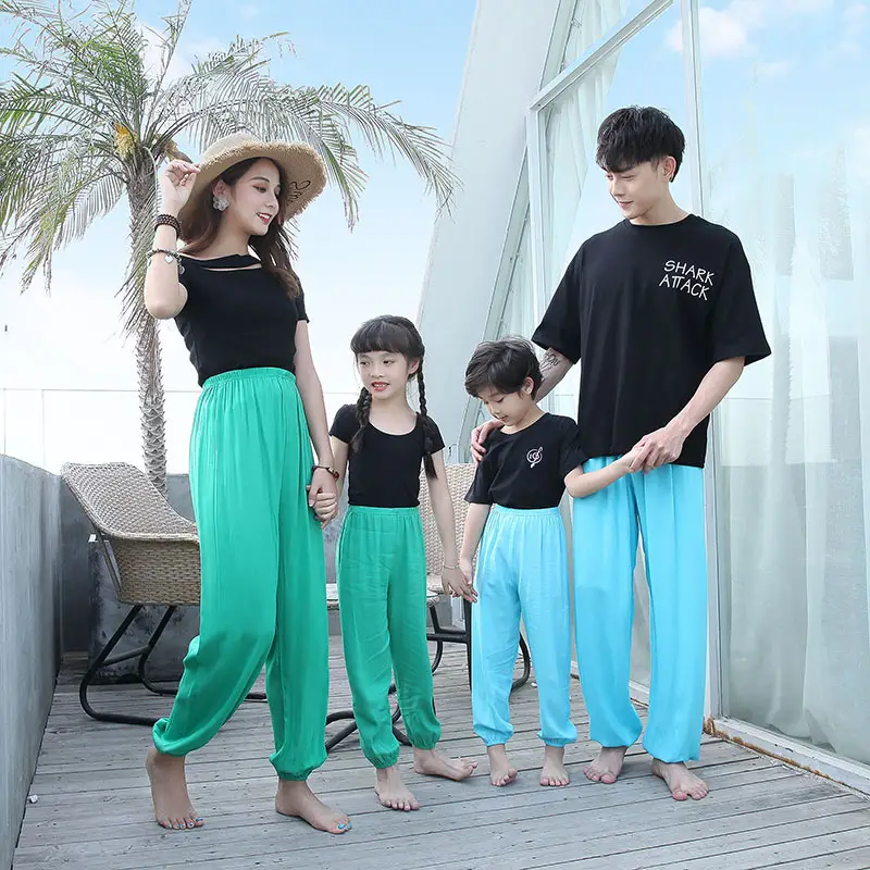 Summer Cotton Silk Yoga Pants Solid Color Morning Wear - Image 18