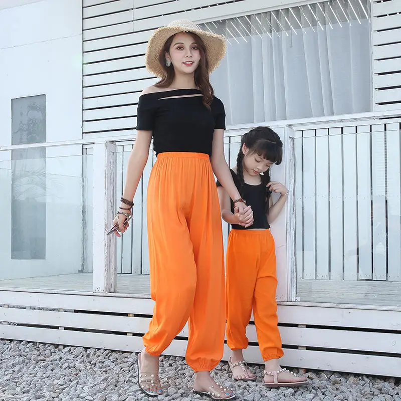 Summer Cotton Silk Yoga Pants Solid Color Morning Wear - Image 13