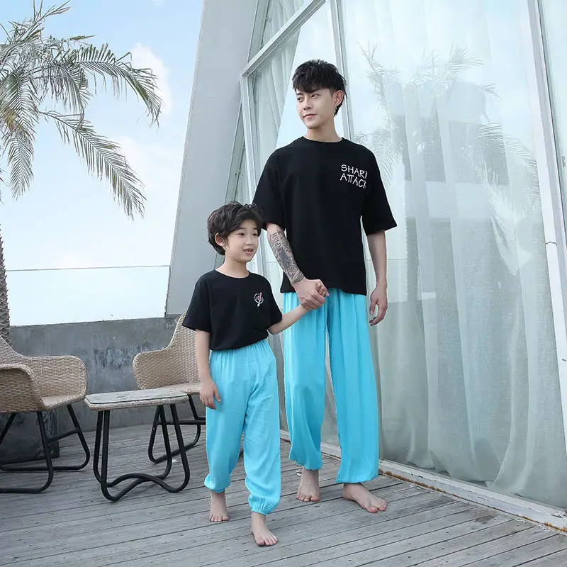 Summer Cotton Silk Yoga Pants Solid Color Morning Wear - Image 8