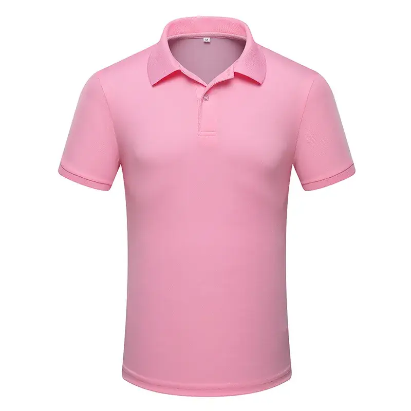 Pink Men's Quick-Drying Polo T-Shirt