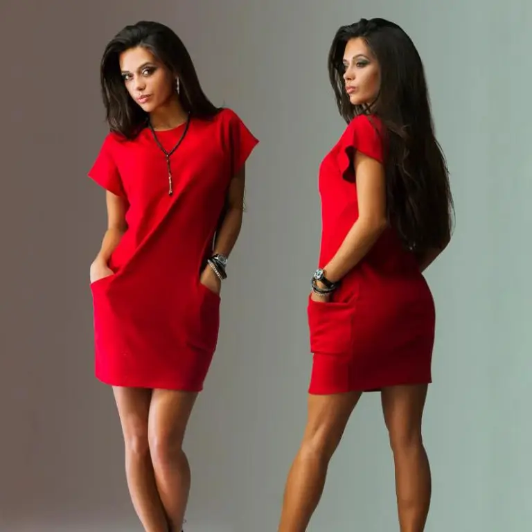 Black 2-Piece Women's Short Sleeve Dress Set - Image 4