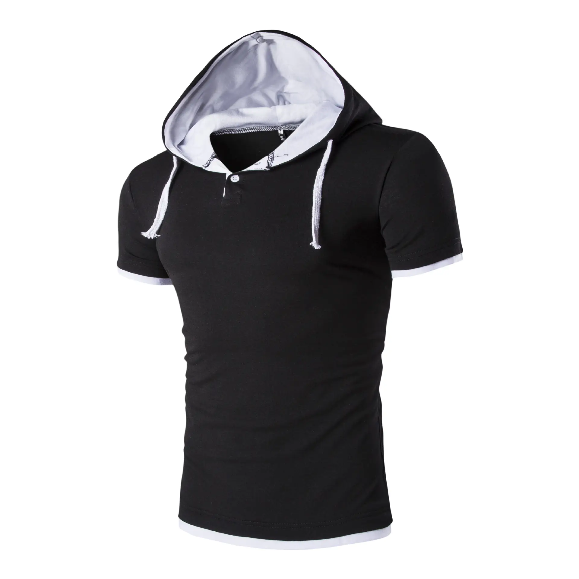 Red Hooded T-Shirt for Men Casual Wear