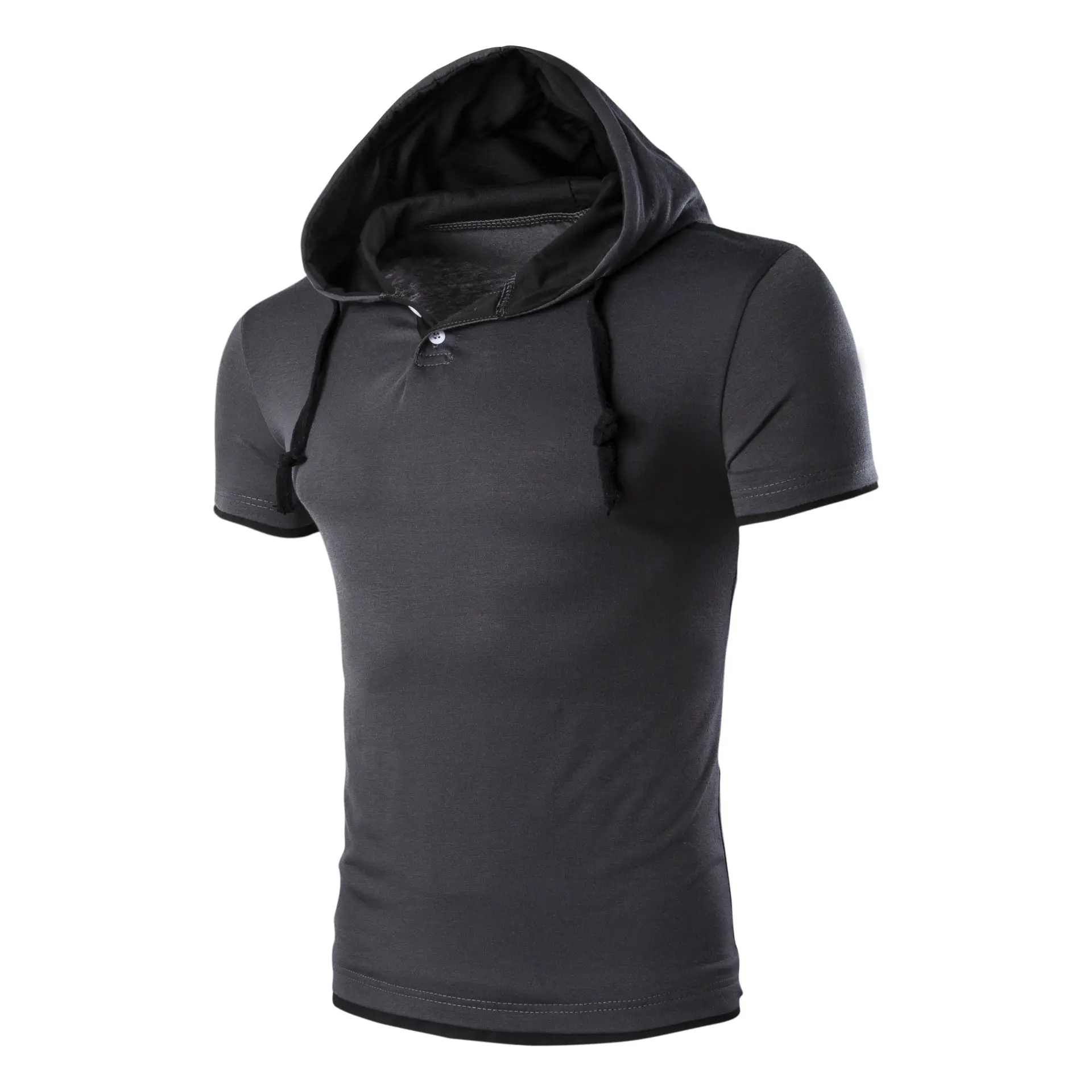 Red Hooded T-Shirt for Men Casual Wear