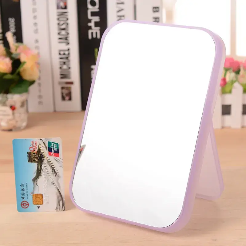 Simple Makeup Mirror with Plastic Bracket for Home Use - Image 3