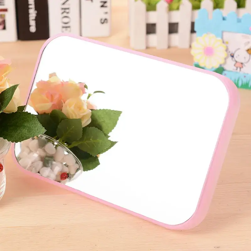 Simple Makeup Mirror with Plastic Bracket for Home Use - Image 5