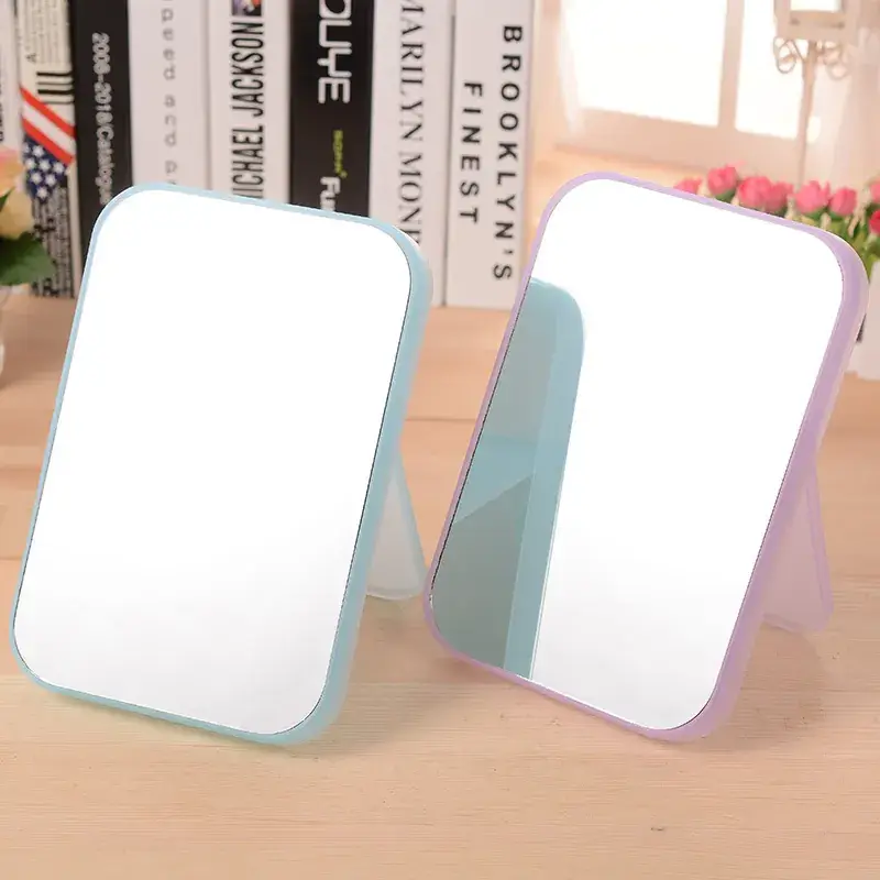 Simple Makeup Mirror with Plastic Bracket for Home Use