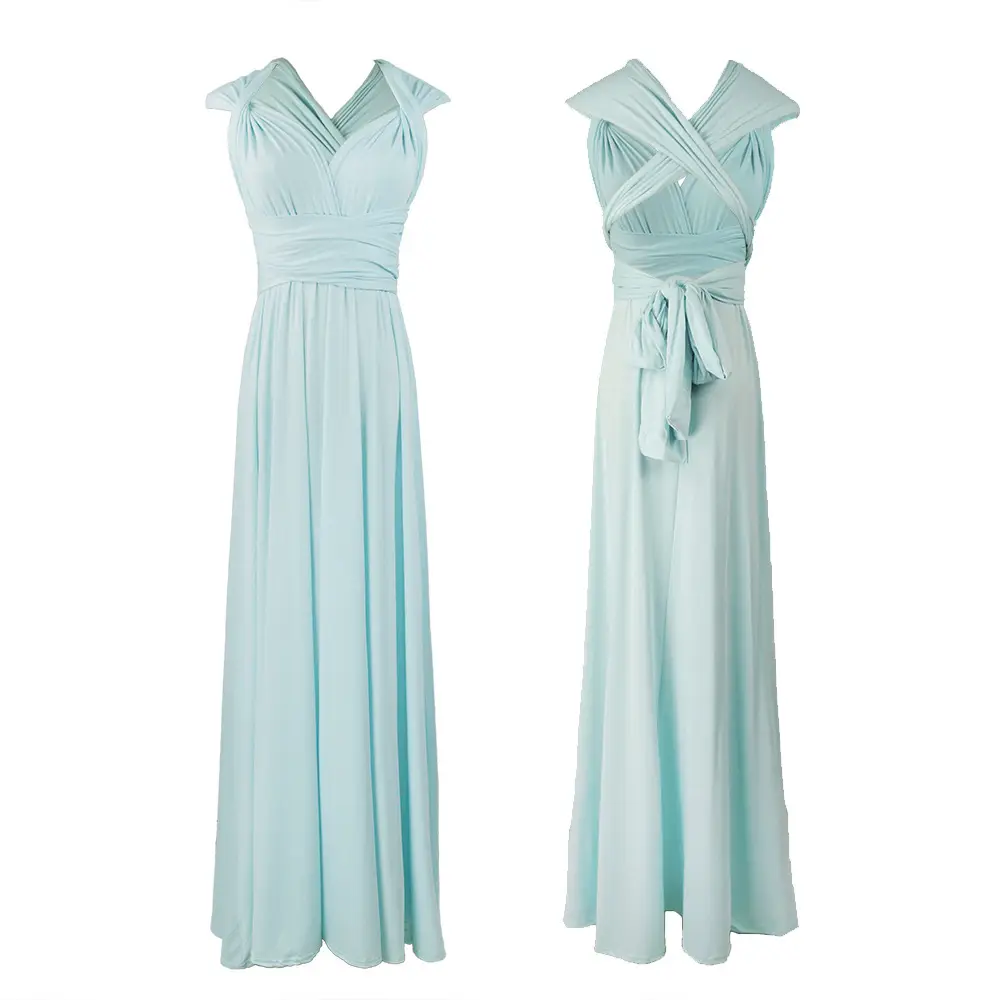 Green Crossback Long Maxi Dress for Women - Image 29