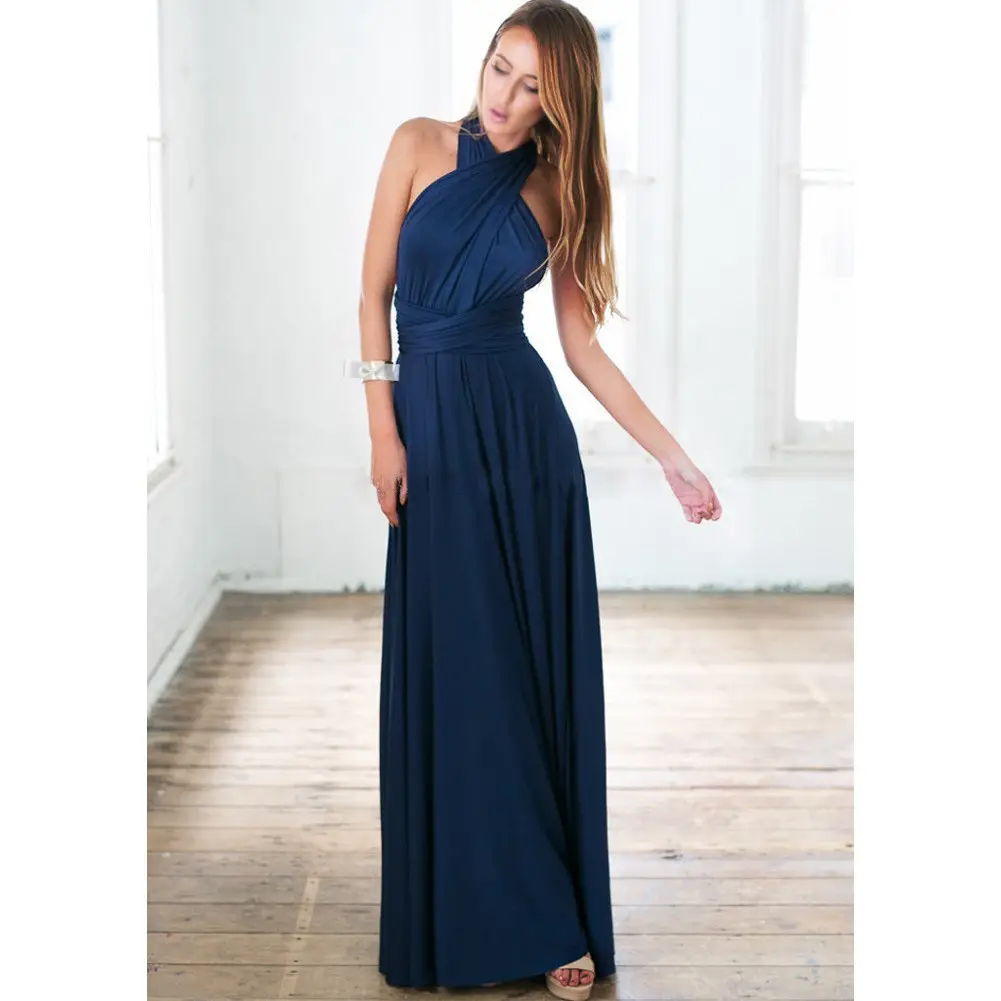 Green Crossback Long Maxi Dress for Women — feature 10