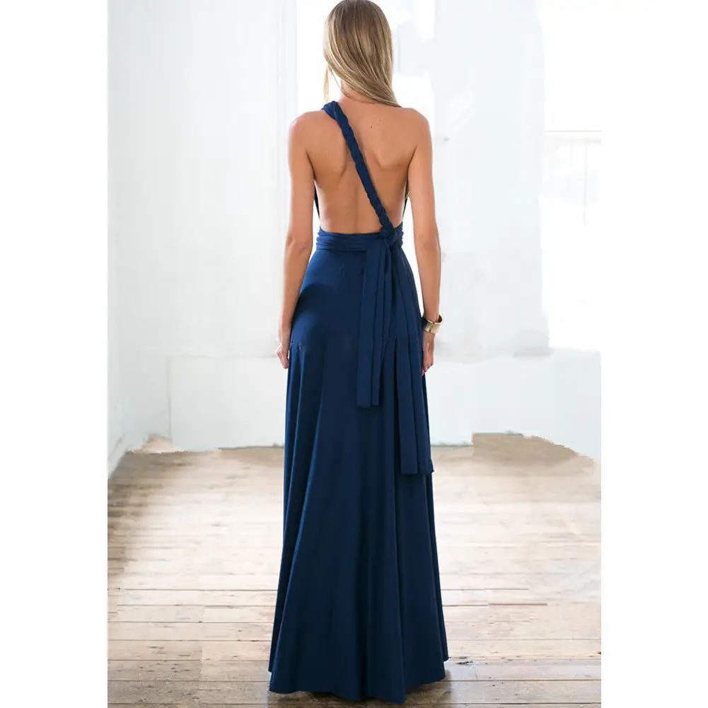 Green Crossback Long Maxi Dress for Women — feature 9