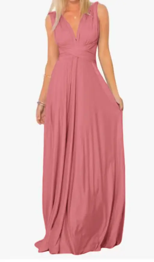Green Crossback Long Maxi Dress for Women - Image 23