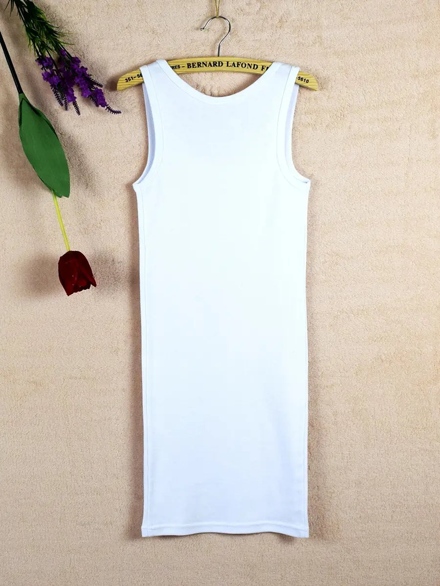 Women's Grey Camisole Bottoming Shirt Winter Hip-Hugging Skirt Pure Cotton - Image 10