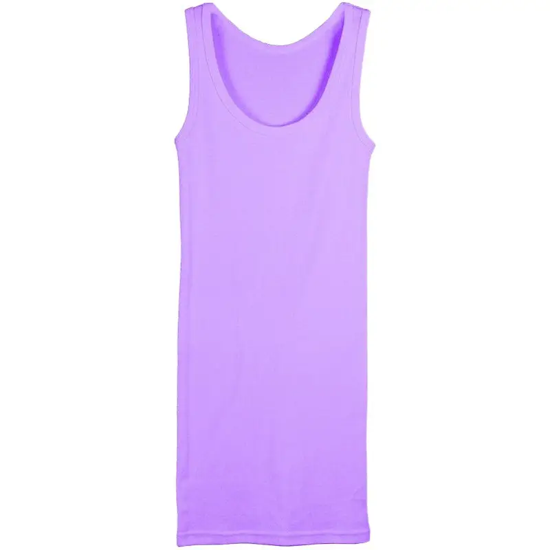 Women's Grey Camisole Bottoming Shirt Winter Hip-Hugging Skirt Pure Cotton
