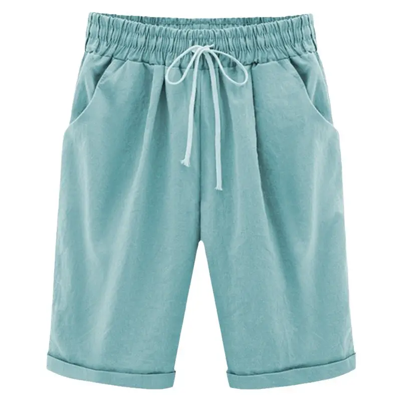 Women's Over-the-Knee Pure Color Casual Pants Large Size - Image 15