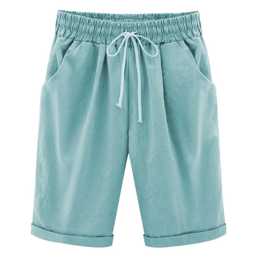 Women's Over-the-Knee Pure Color Casual Pants Large Size