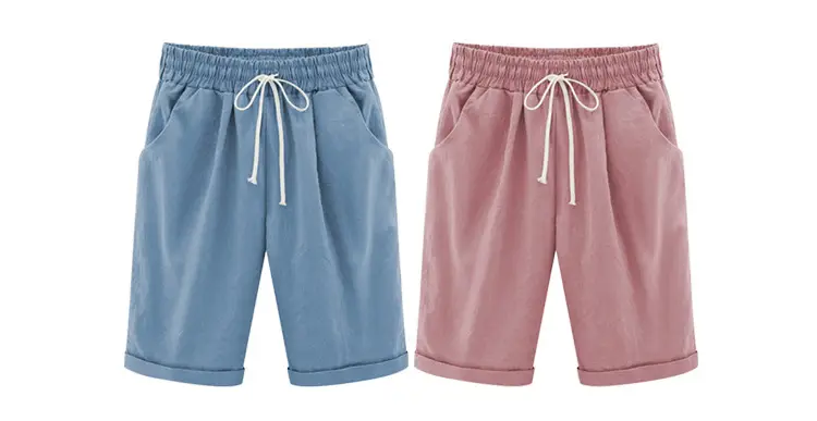 Women's Over-the-Knee Pure Color Casual Pants Large Size — feature 8