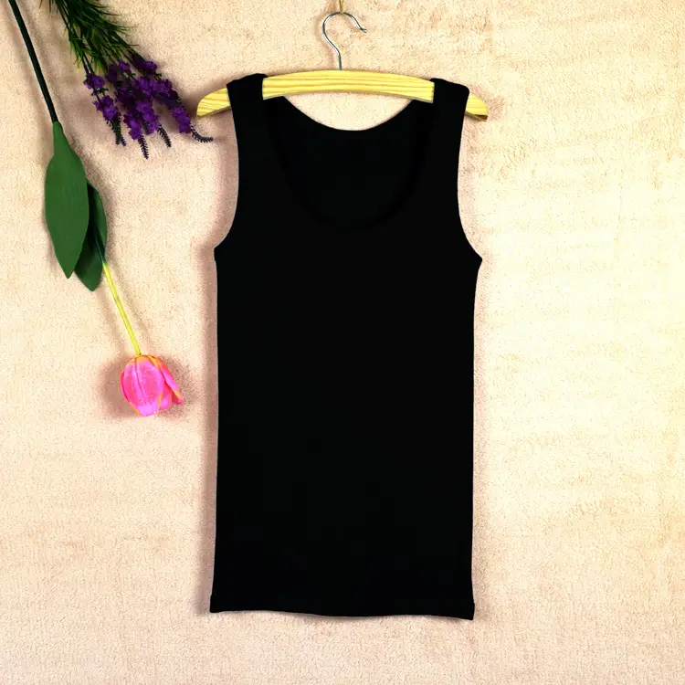 Pure Cotton White Sleeveless Vest Large - Image 2