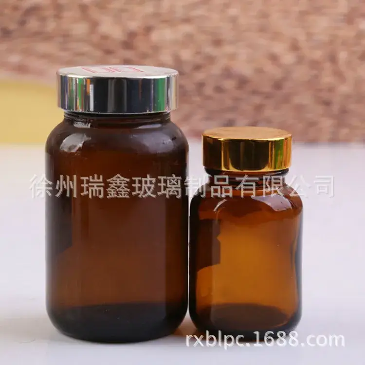 Wholesale Sealed Medicine Bottles with Lids, Transparent Glass, Lead-Free, Mini Brown Capsule - Image 3