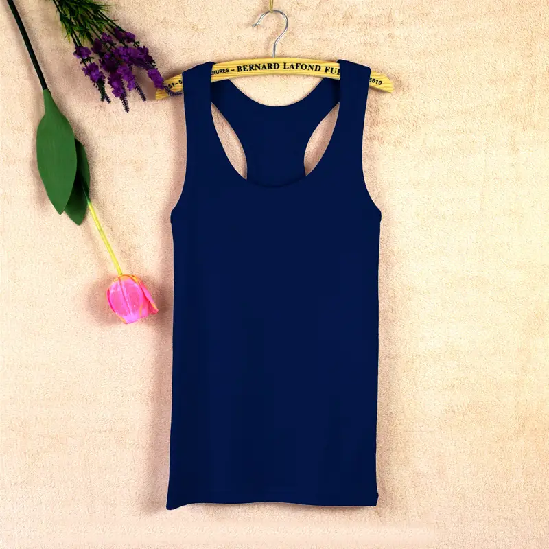 Women's Pink I-Shaped Cotton Vest Large - Image 10