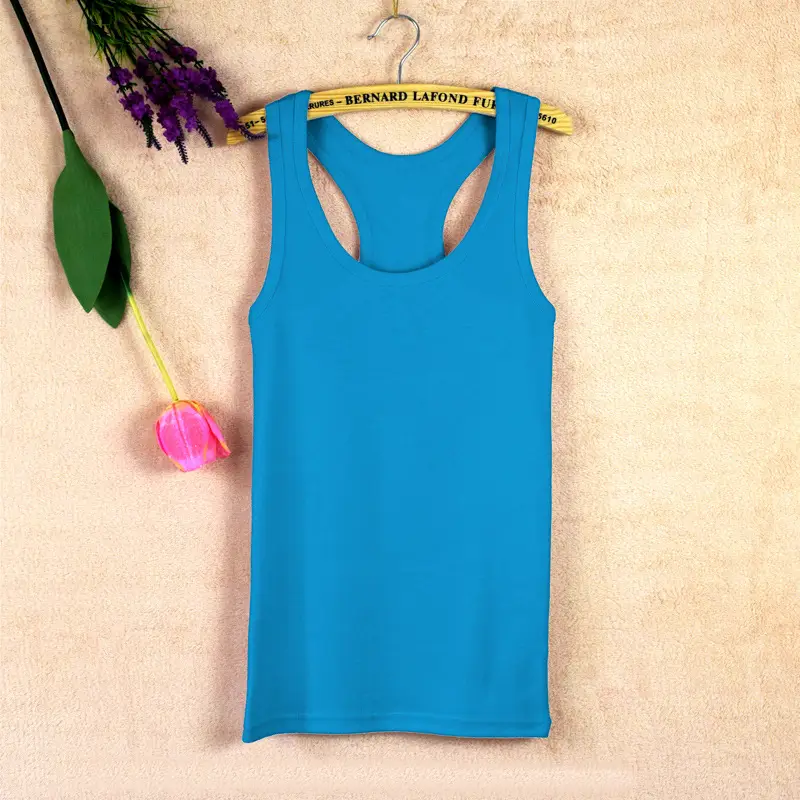 Women's Pink I-Shaped Cotton Vest Large - Image 14