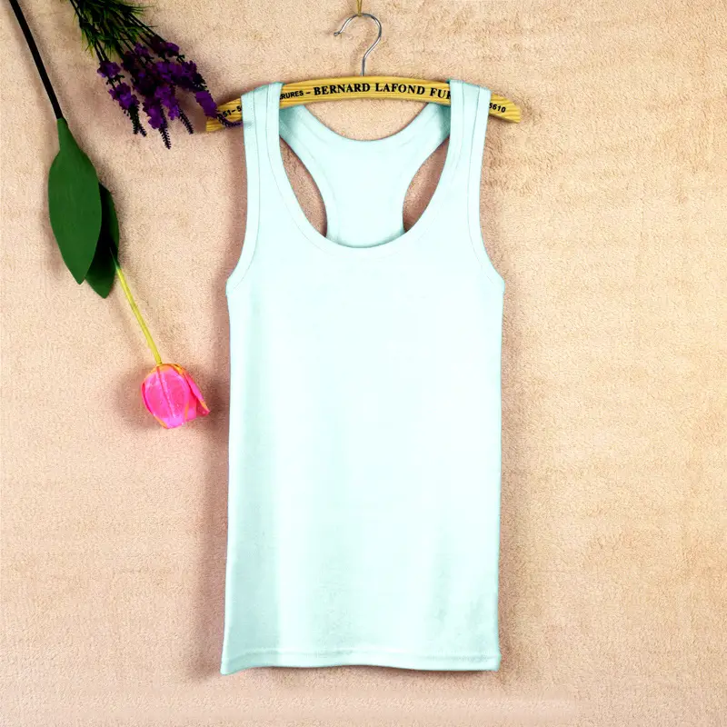 Women's Pink I-Shaped Cotton Vest Large - Image 15