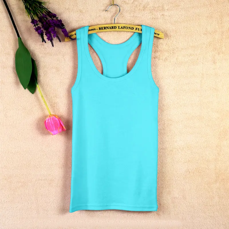 Women's Pink I-Shaped Cotton Vest Large - Image 25