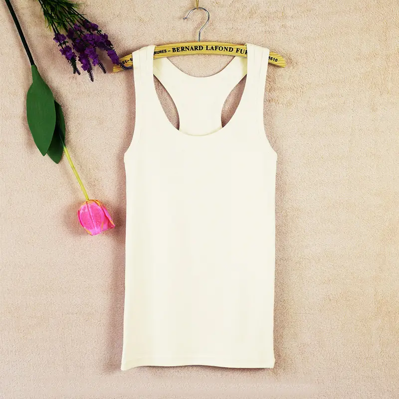 Women's Pink I-Shaped Cotton Vest Large - Image 7