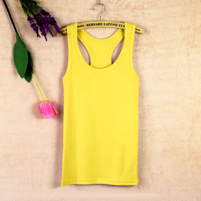 Women's Pink I-Shaped Cotton Vest Large - Image 8