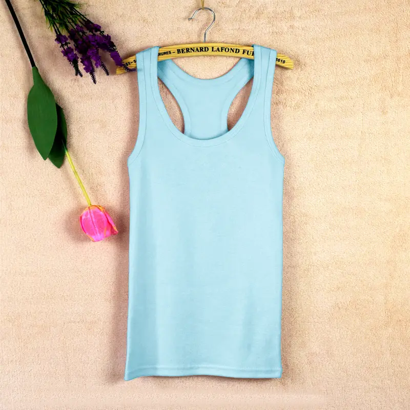 Women's Pink I-Shaped Cotton Vest Large - Image 9