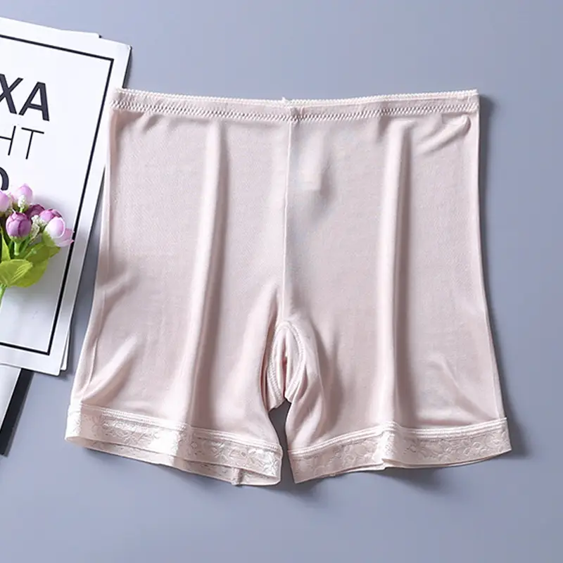 New Silk Mulberry Leggings Women's Lace Edge Plus Crotch Boxer - Image 3