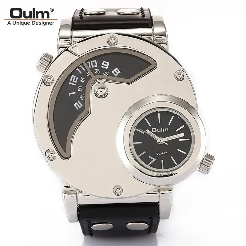 Oulm Men's Digital Watch White Shell Sports Design - Image 4