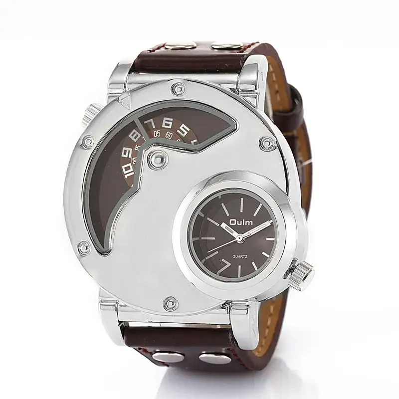 Oulm Men's Digital Watch White Shell Sports Design - Image 5