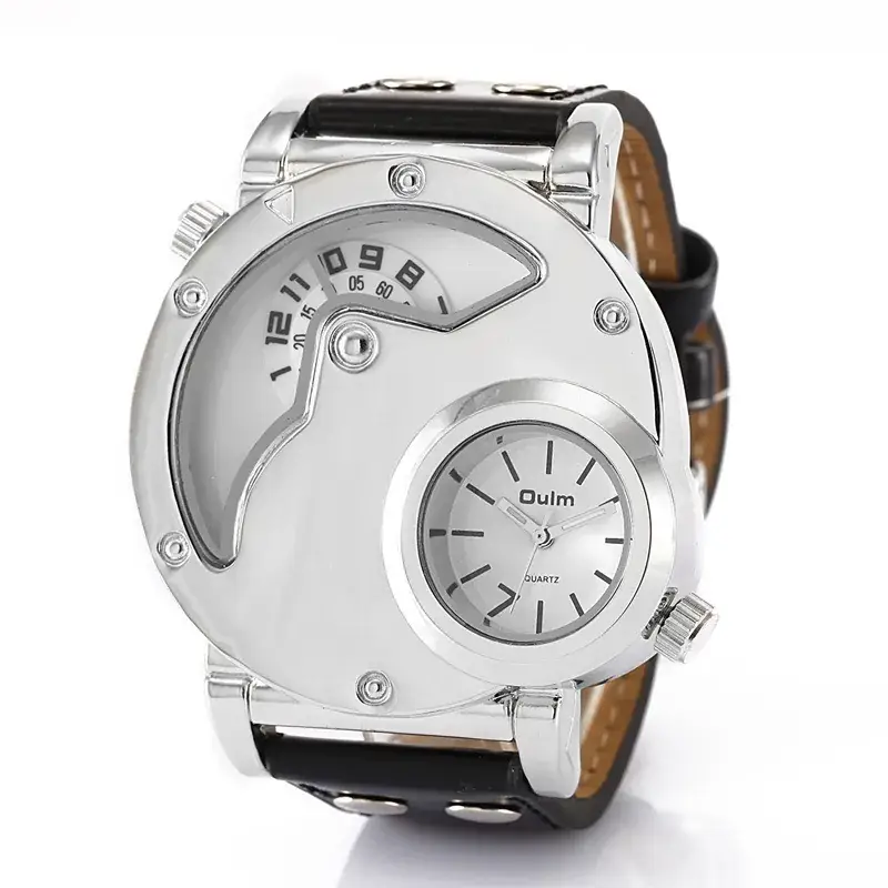 Oulm Men's Digital Watch White Shell Sports Design - Image 6