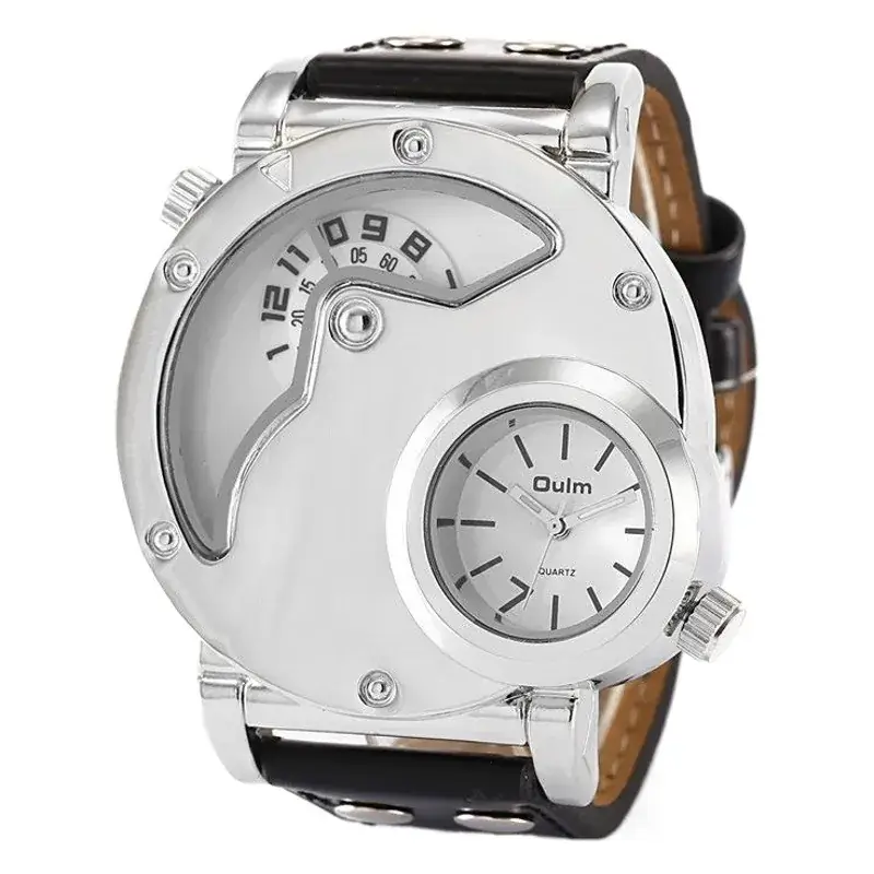 Oulm Men's Digital Watch White Shell Sports Design
