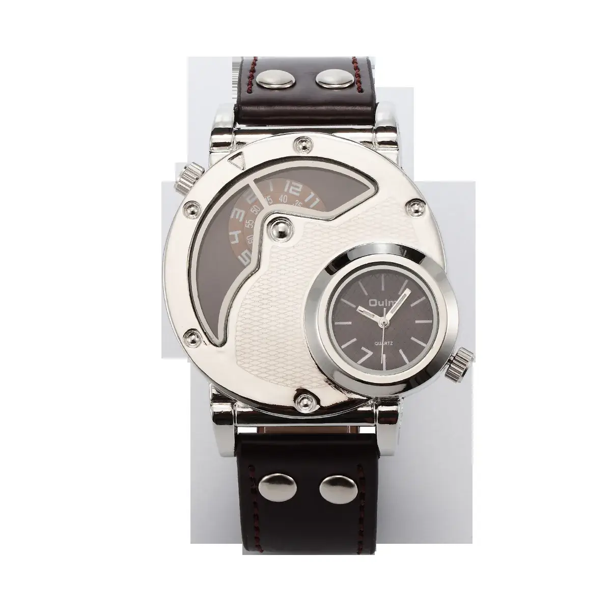 Oulm Men's Digital Watch White Shell Sports Design - Image 2