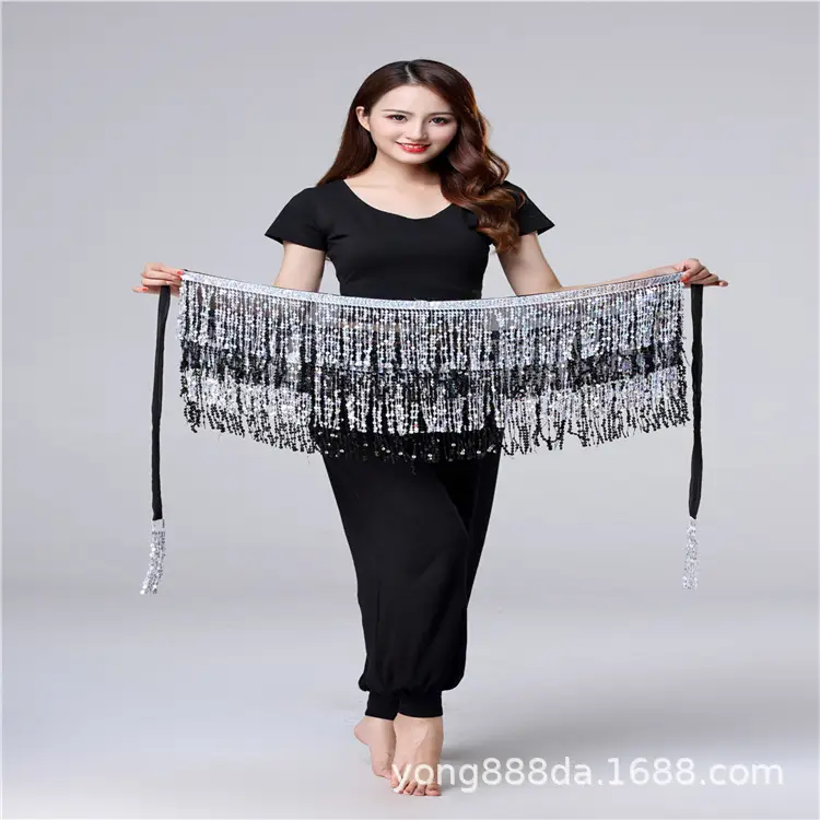 Halloween Belly Dance Costume with Sequins & Tassels - Image 37