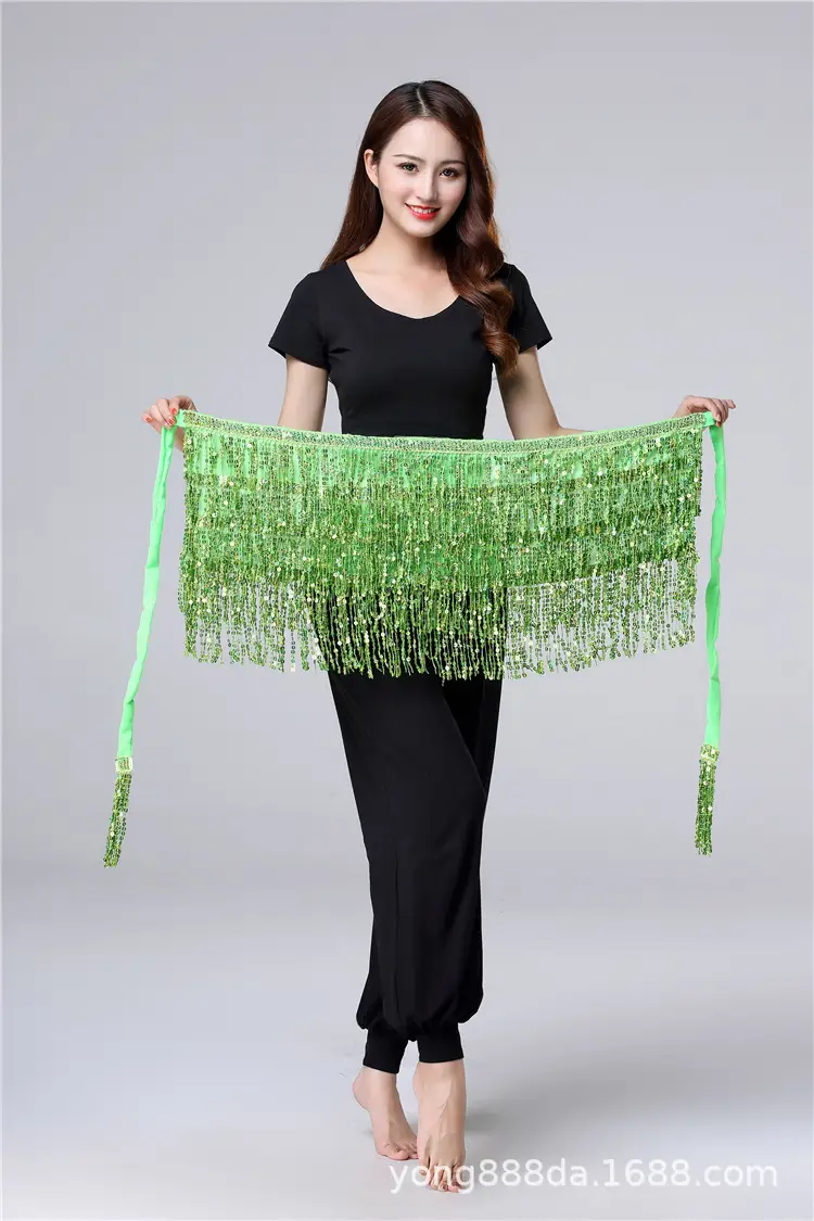 Halloween Belly Dance Costume with Sequins & Tassels - Image 11