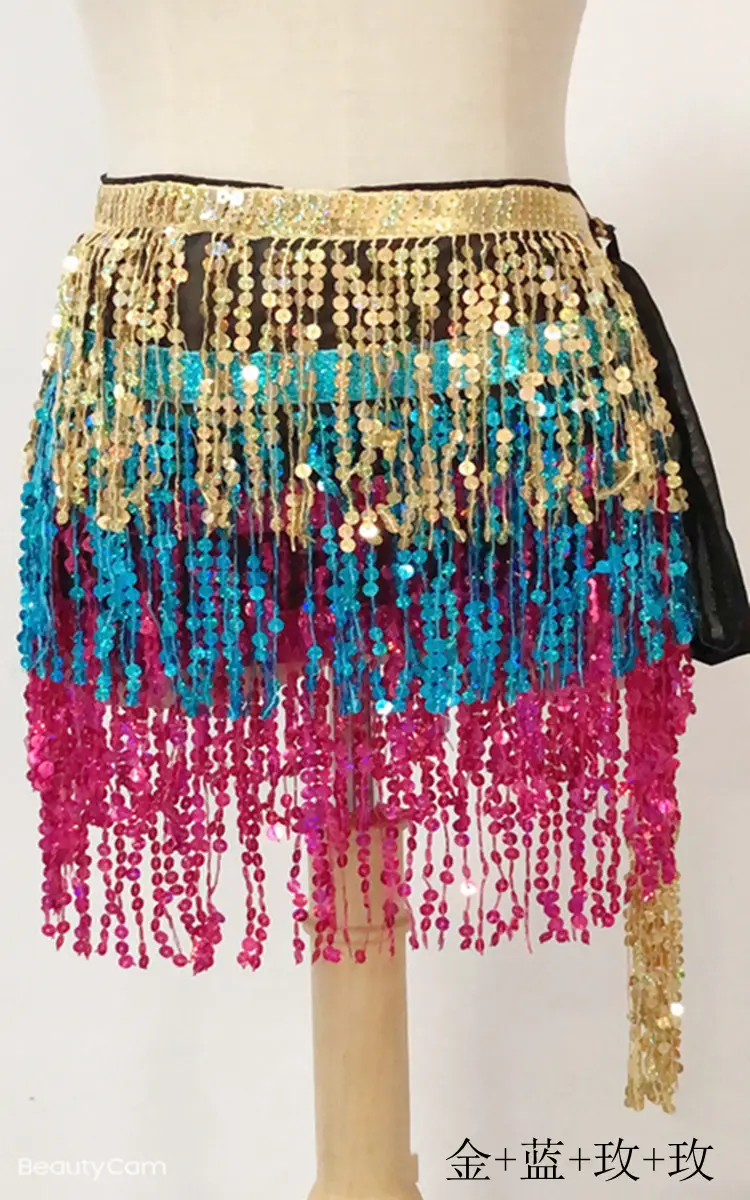 Halloween Belly Dance Costume with Sequins & Tassels - Image 15
