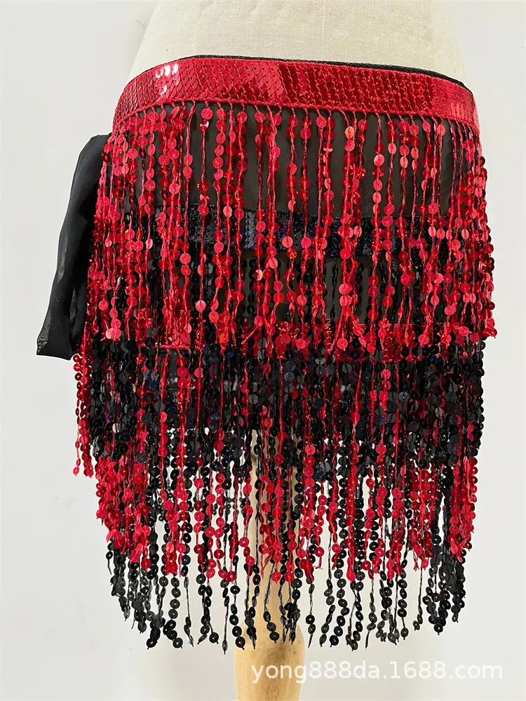Halloween Belly Dance Costume with Sequins & Tassels - Image 18