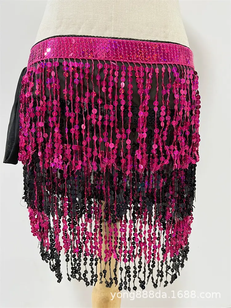 Halloween Belly Dance Costume with Sequins & Tassels - Image 19