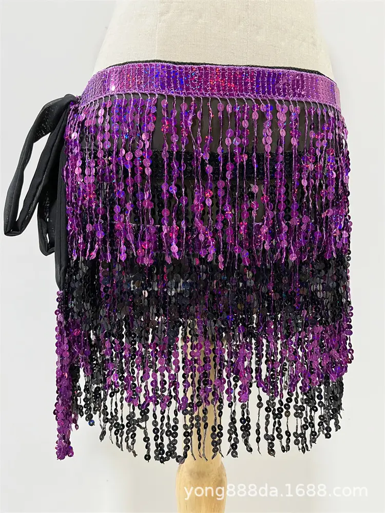 Halloween Belly Dance Costume with Sequins & Tassels - Image 23