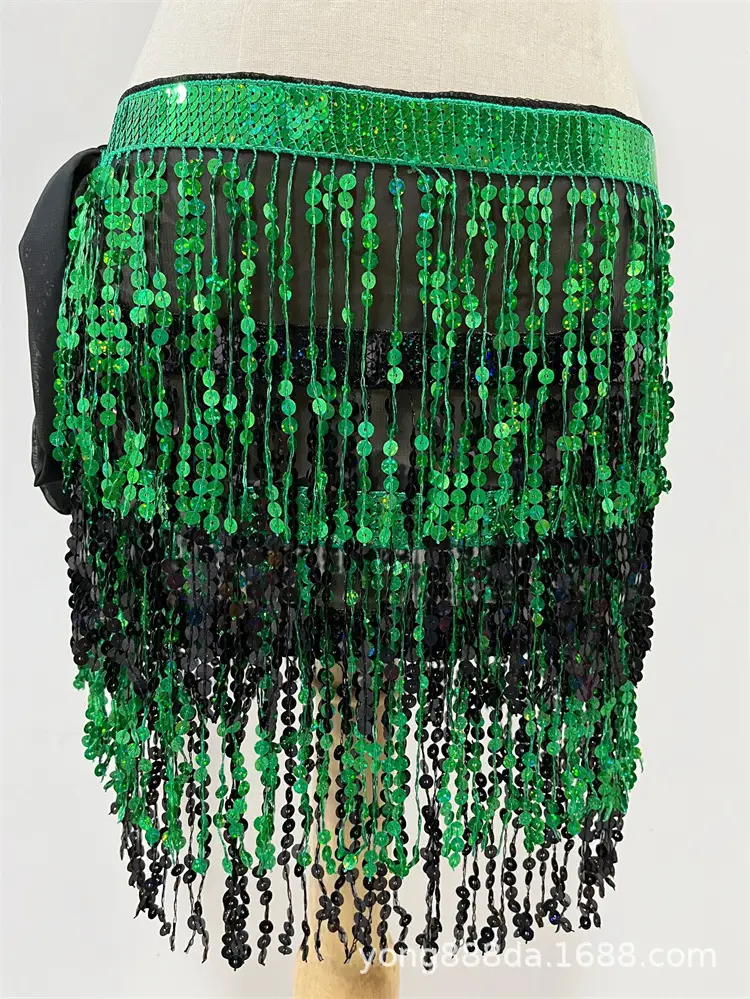 Halloween Belly Dance Costume with Sequins & Tassels - Image 24