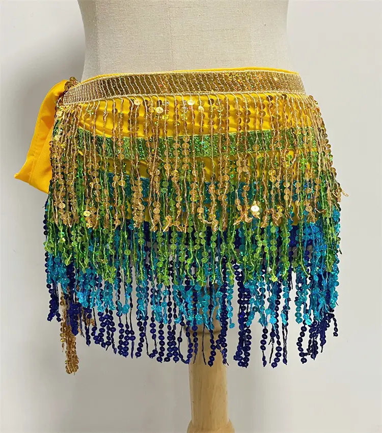 Halloween Belly Dance Costume with Sequins & Tassels - Image 29