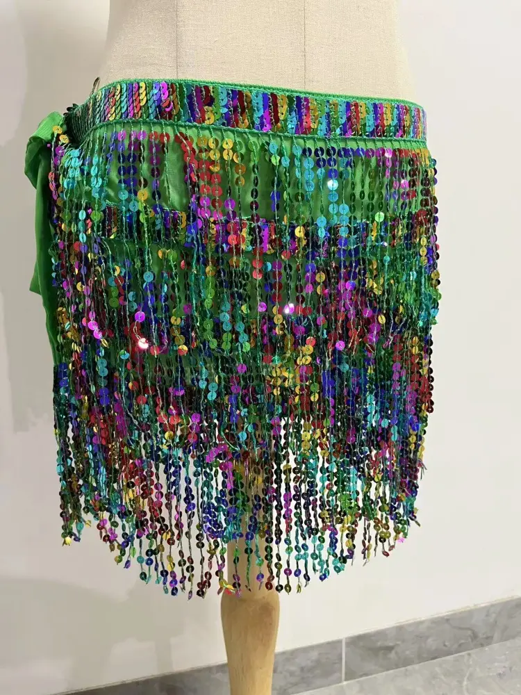 Halloween Belly Dance Costume with Sequins & Tassels - Image 31
