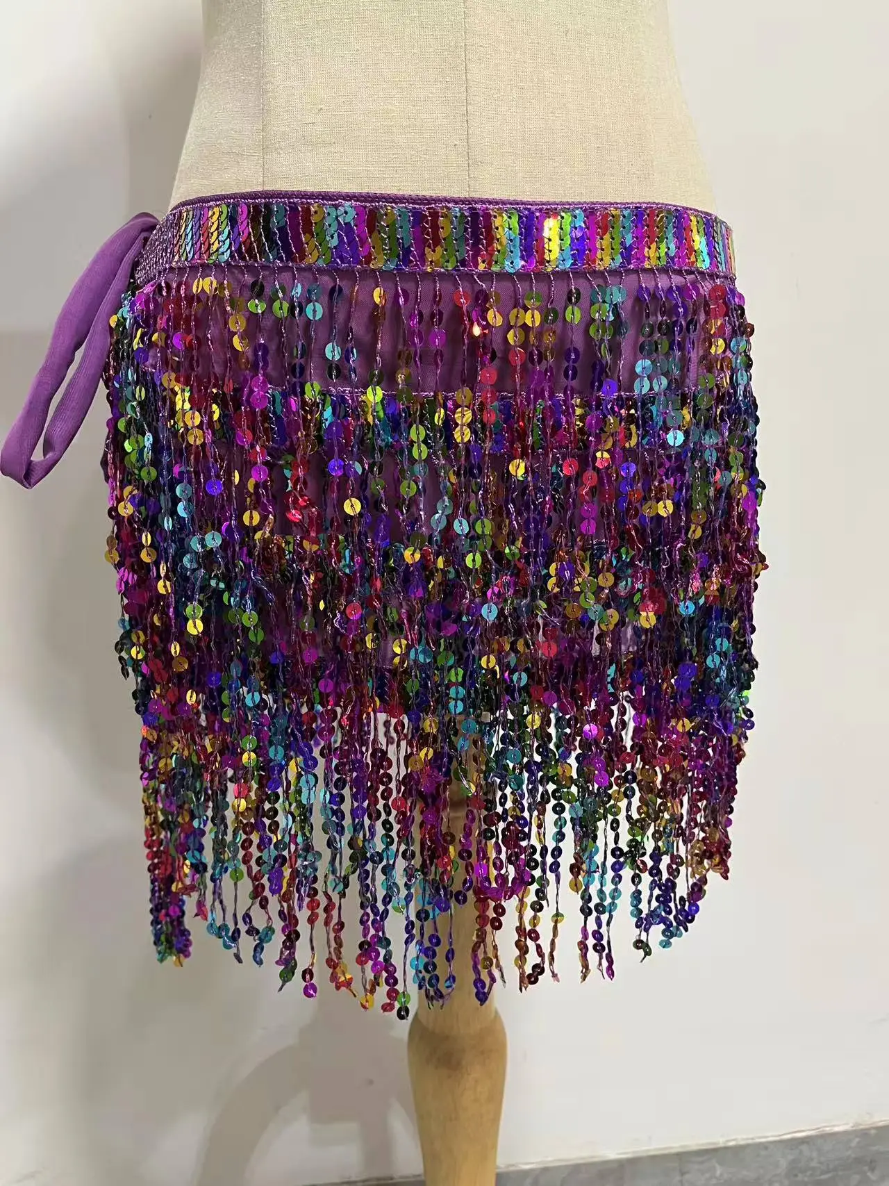 Halloween Belly Dance Costume with Sequins & Tassels - Image 33
