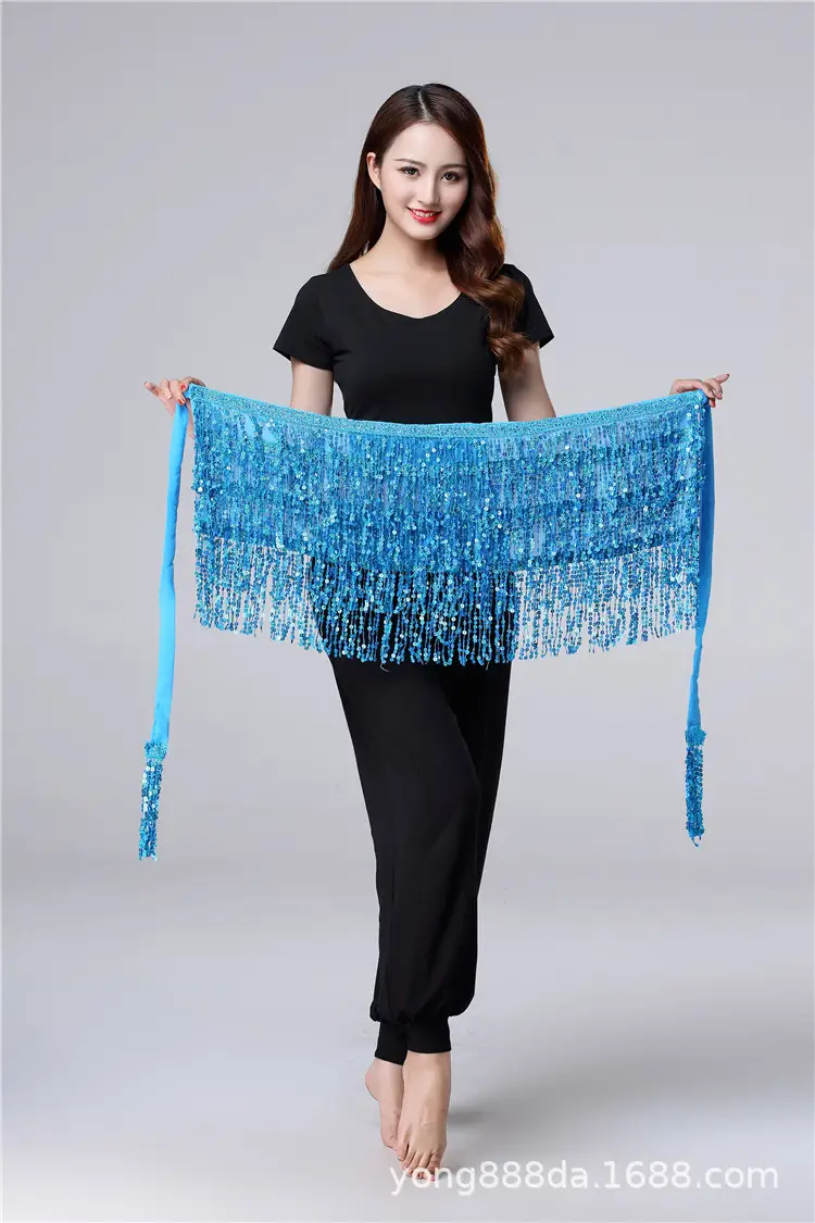 Halloween Belly Dance Costume with Sequins & Tassels - Image 7