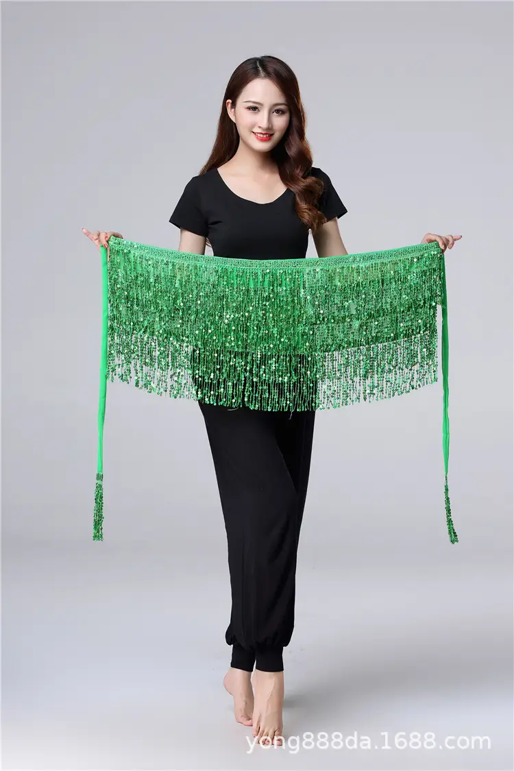 Halloween Belly Dance Costume with Sequins & Tassels - Image 9