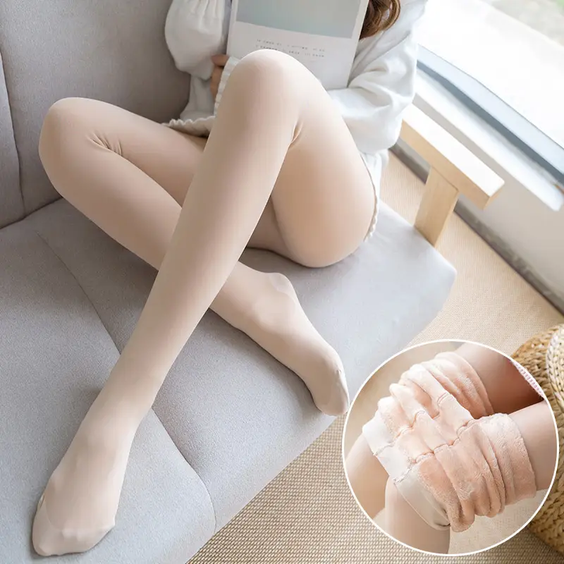 Women's Fake Flesh Leggings Fall Winter Warm Slimming Socks