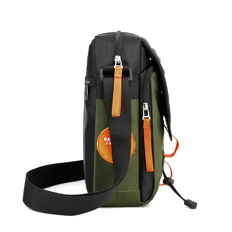Men's Diagonal Shoulder Bag Blue Black Sports Fashion
