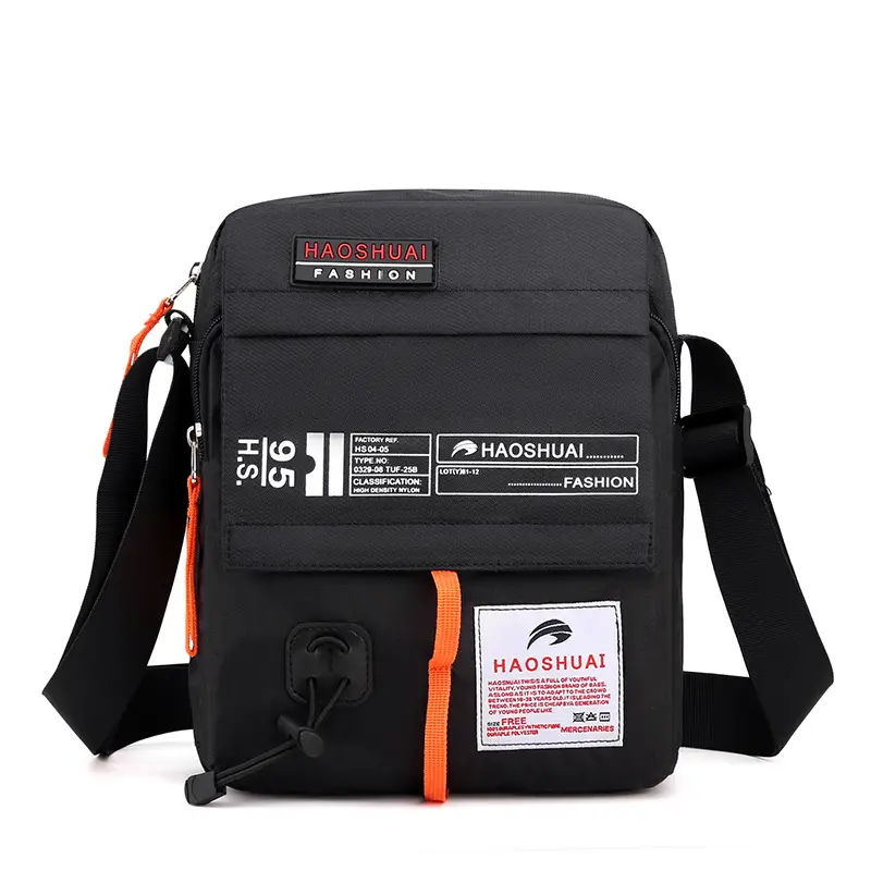 Men's Diagonal Shoulder Bag Blue Black Sports Fashion